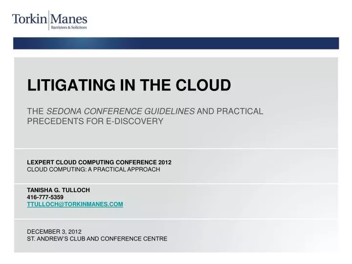 litigating in the cloud