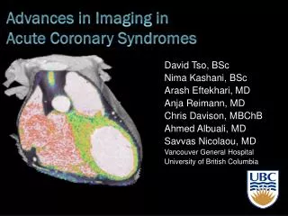 Advances in Imaging in Acute Coronary Syndromes