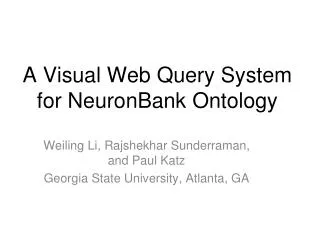 A Visual Web Query System for NeuronBank Ontology