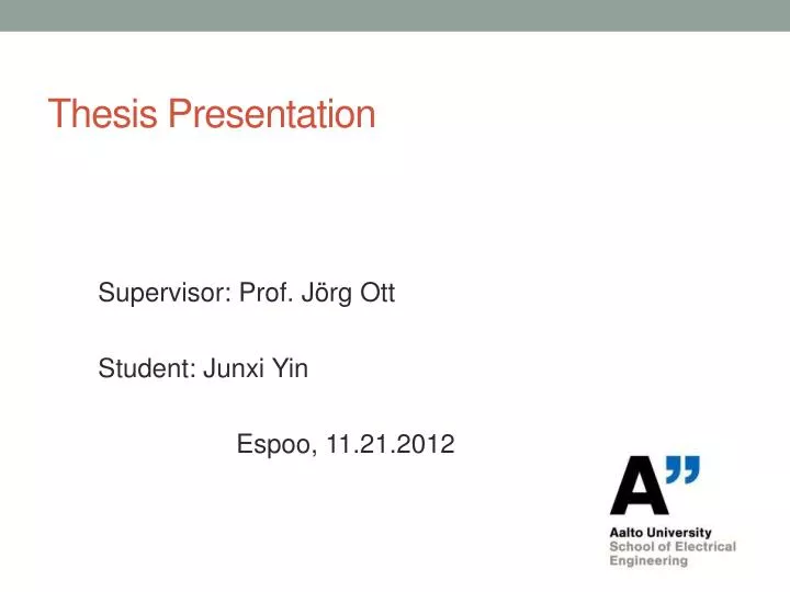 thesis presentation
