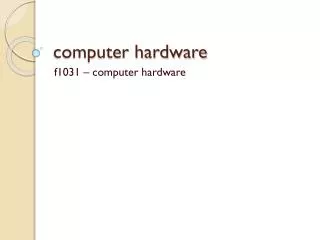 computer hardware