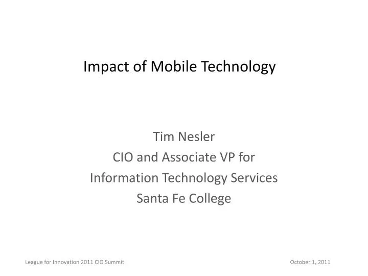 impact of mobile technology