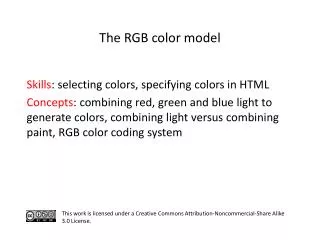 S kills : selecting colors, specifying colors in HTML