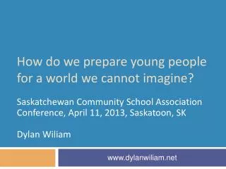 How do we prepare young people for a world we cannot imagine?
