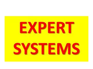 EXPERT SYSTEMS