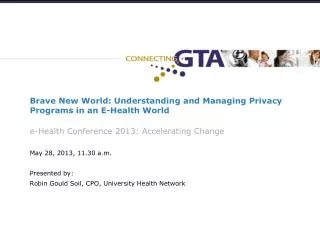 Brave New World: Understanding and Managing Privacy Programs in an E-Health World