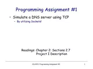 Programming Assignment #1