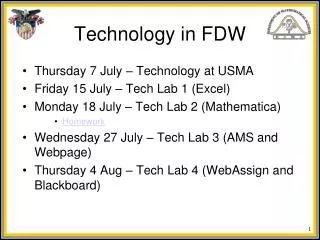 Technology in FDW
