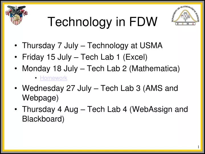 technology in fdw