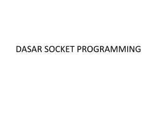 dasar socket programming