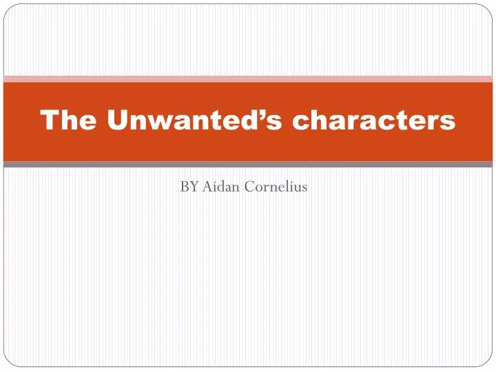 the unwanted s characters