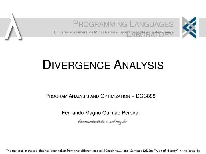 divergence analysis