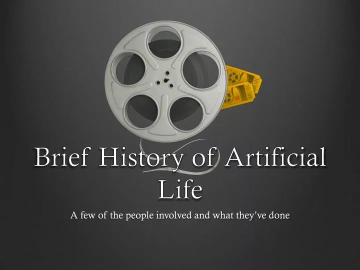 brief history of artificial life
