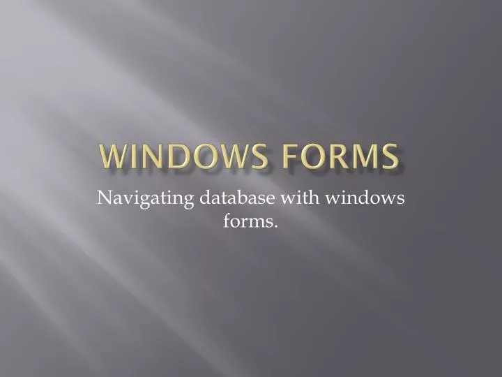 windows forms