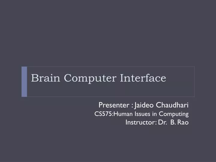 brain computer interface