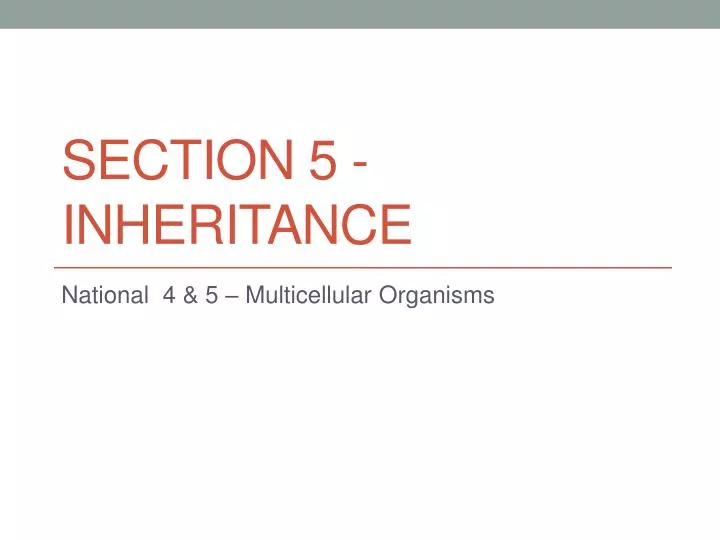 section 5 inheritance