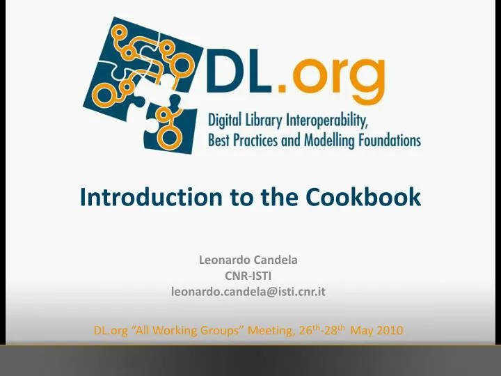 introduction to the cookbook