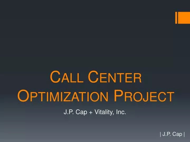 call center optimization project
