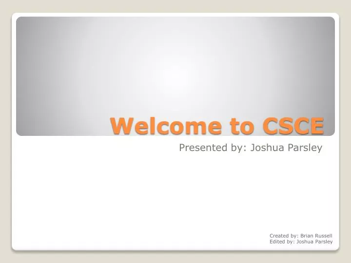 welcome to csce