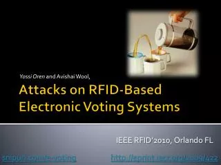 Attacks on RFID-Based Electronic Voting Systems