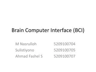brain computer interface bci