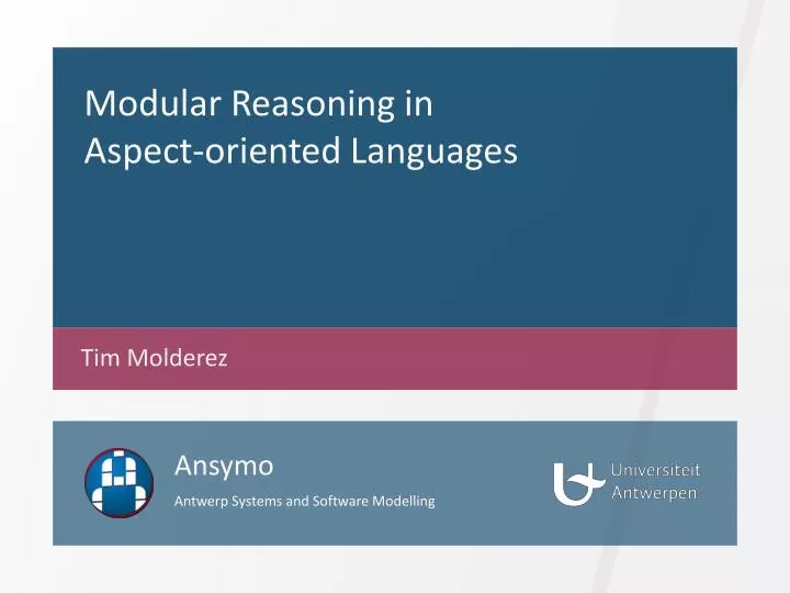 modular reasoning in aspect oriented languages