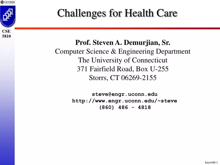 challenges for health care