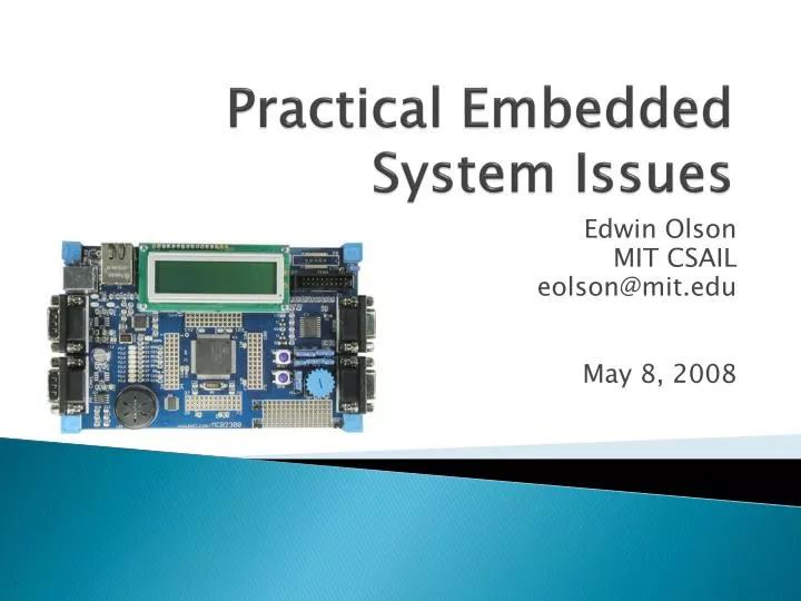 practical embedded system issues