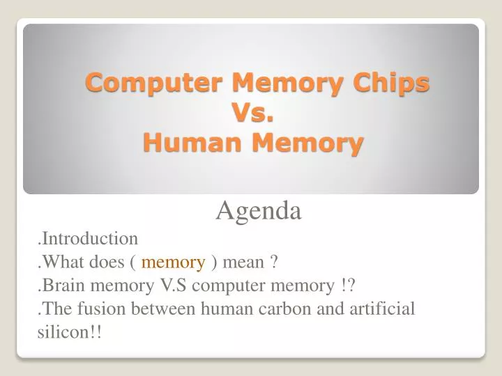 computer memory chips vs human memory