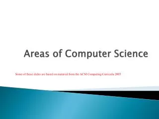 Areas of Computer Science