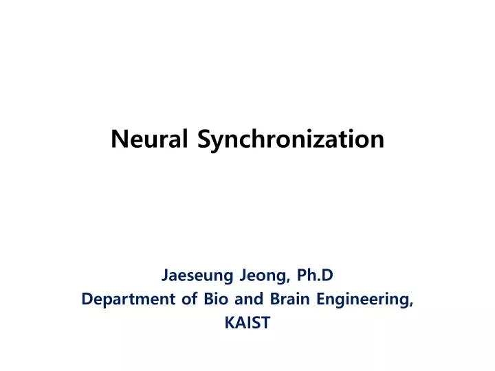 neural synchronization