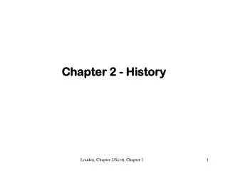 Chapter 2 - History