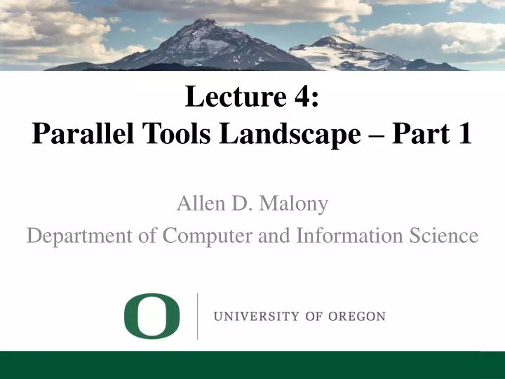 lecture 4 parallel tools landscape part 1