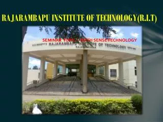 RAJARAMBAPU INSTITUTE OF TECHNOLOGY(R.I.T)