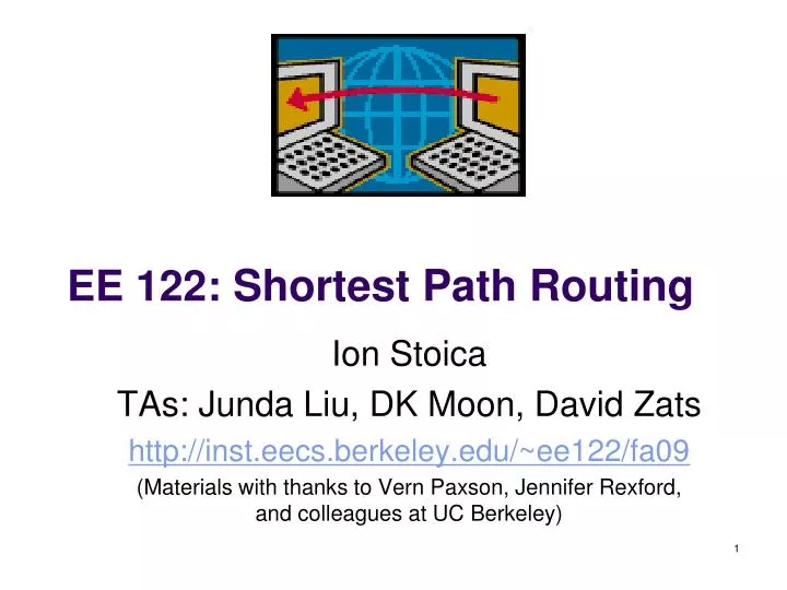 ee 122 shortest path routing
