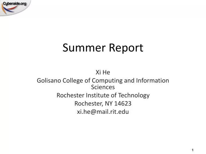 summer report