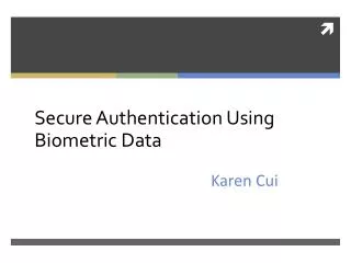 secure authentication using biometric data