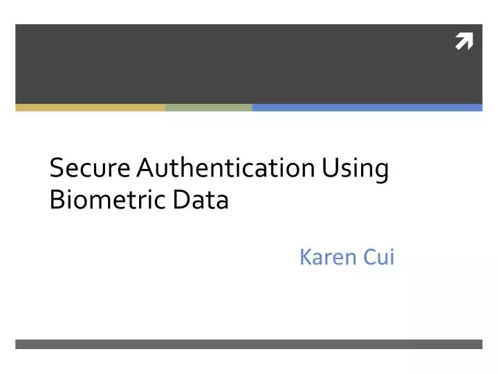secure authentication using biometric data