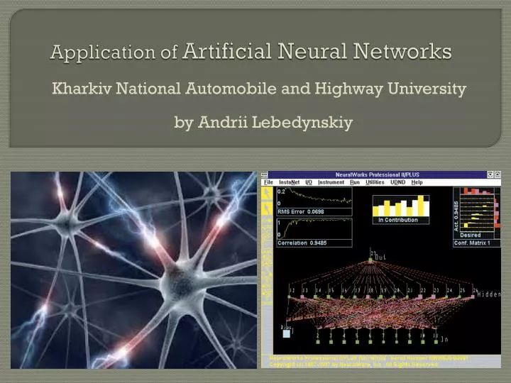 application of artificial neural networks