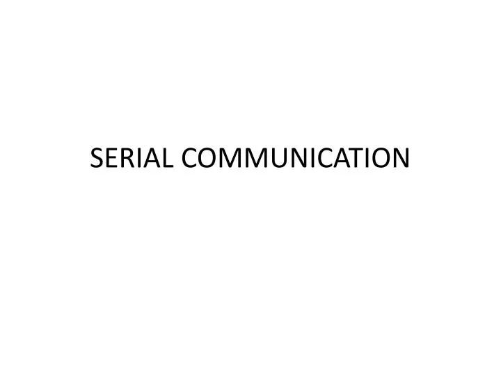 serial communication