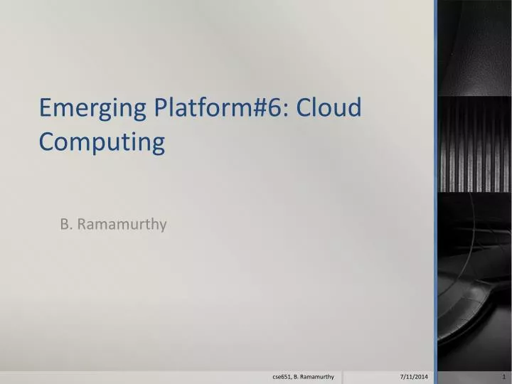 emerging platform 6 cloud computing