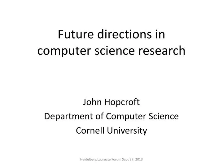 future directions in computer science research