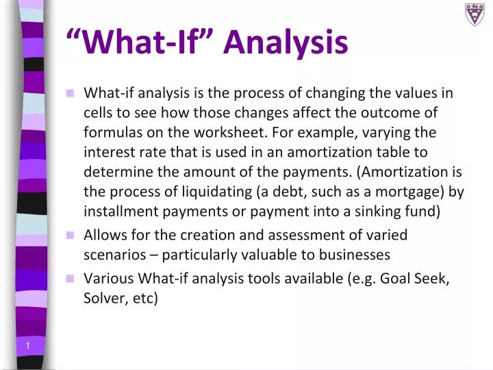 what if analysis