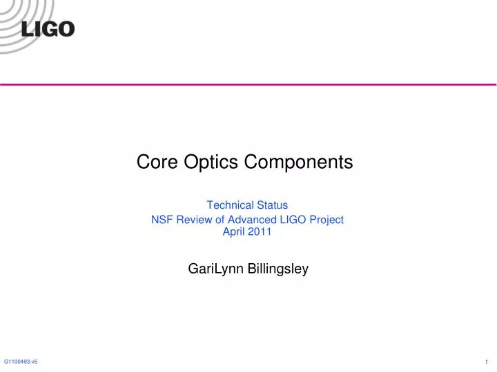 core optics components