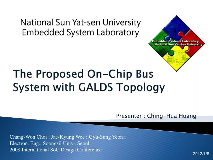 the proposed on chip bus system with galds topology