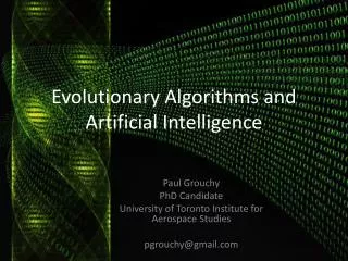 Evolutionary Algorithms and Artificial Intelligence