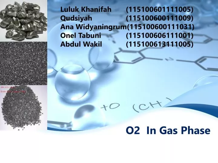 o2 in gas phase
