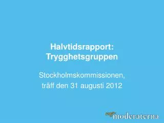 Halvtidsrapport: Trygghetsgruppen