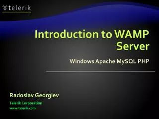 Introduction to WAMP Server