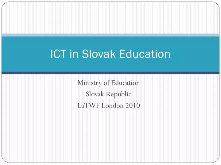 ict in slovak education
